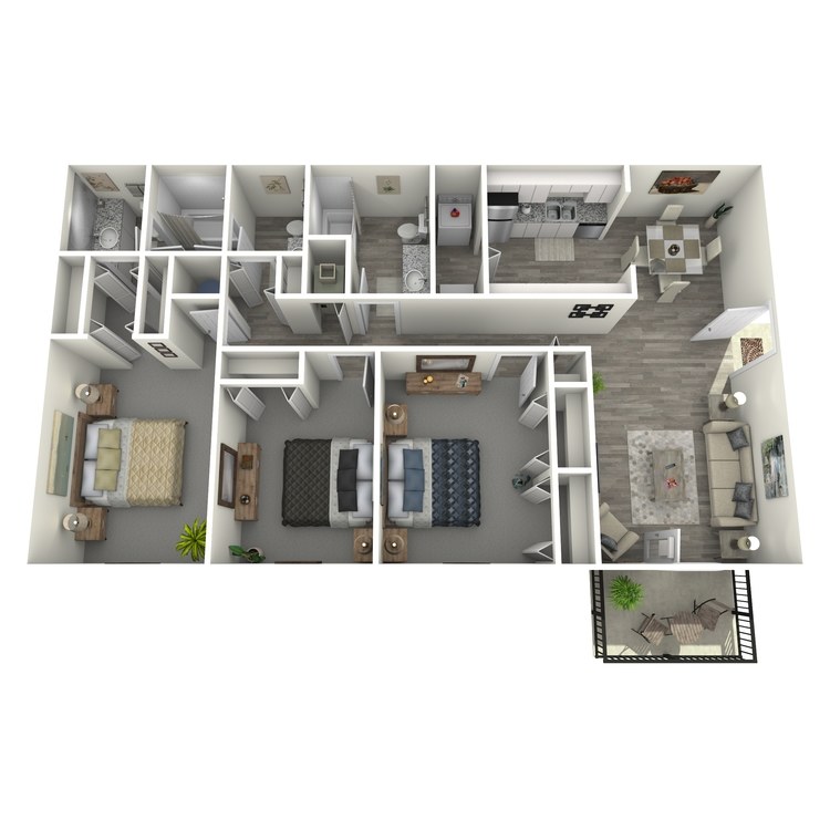 Floor plan image of 3 Bed 2.5 Bath