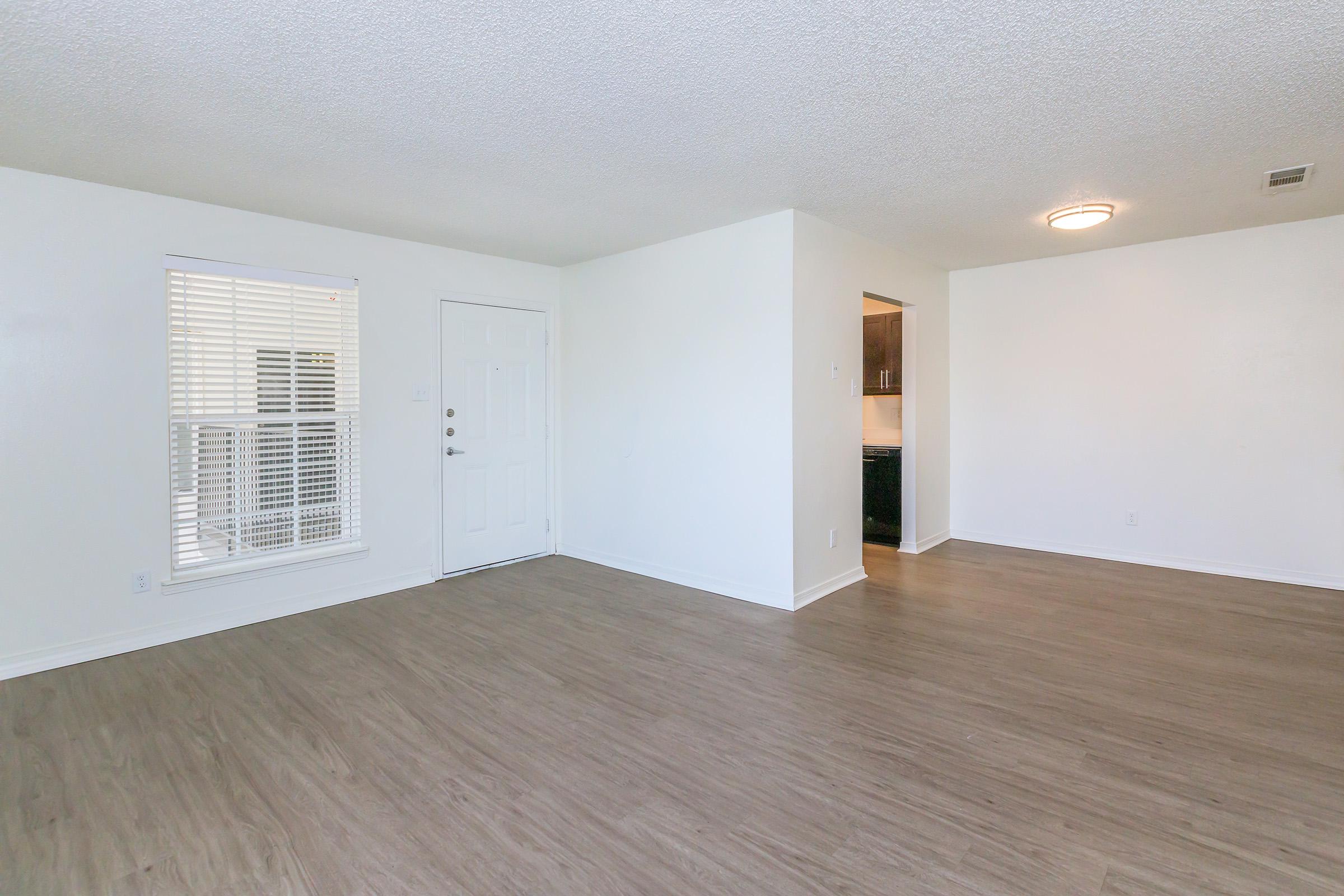 a room with a wood floor