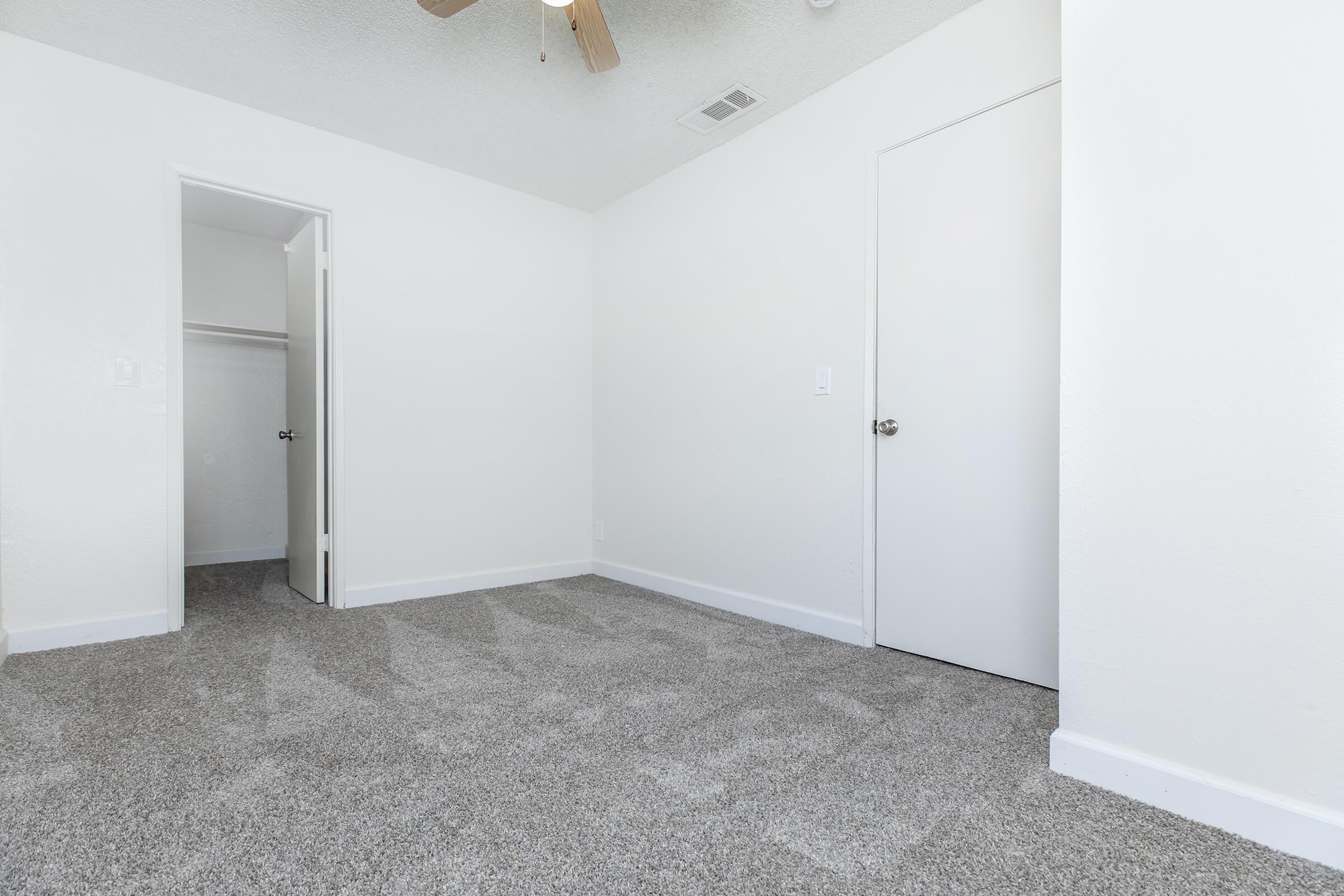 a refrigerator in a small room