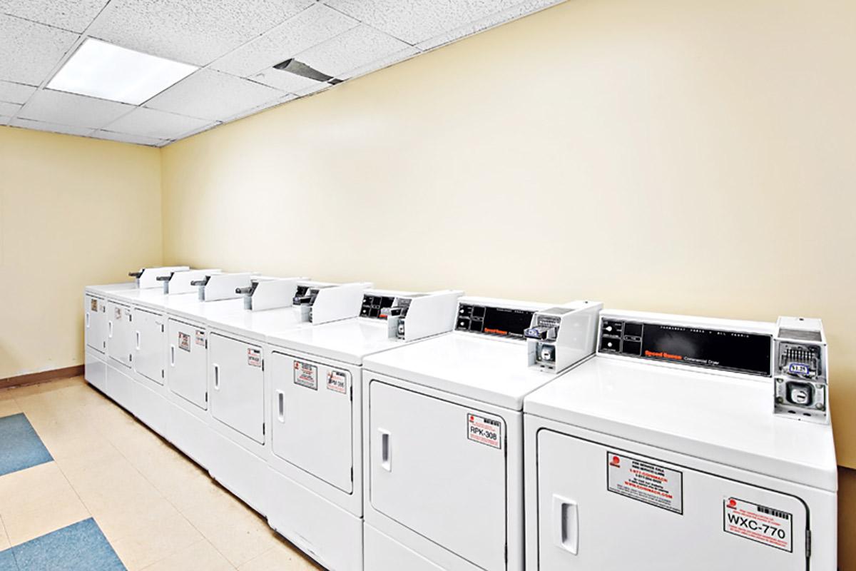 Washers in community laundry room
