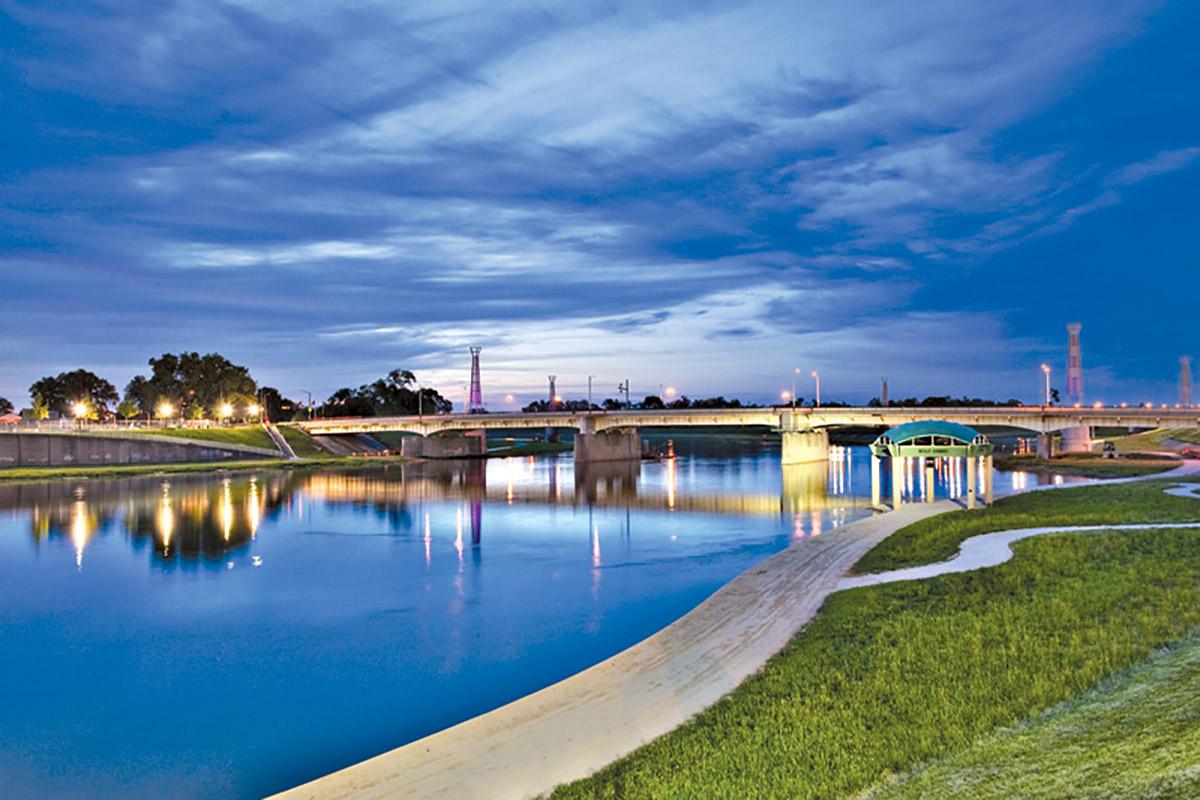 a bridge over a body of water