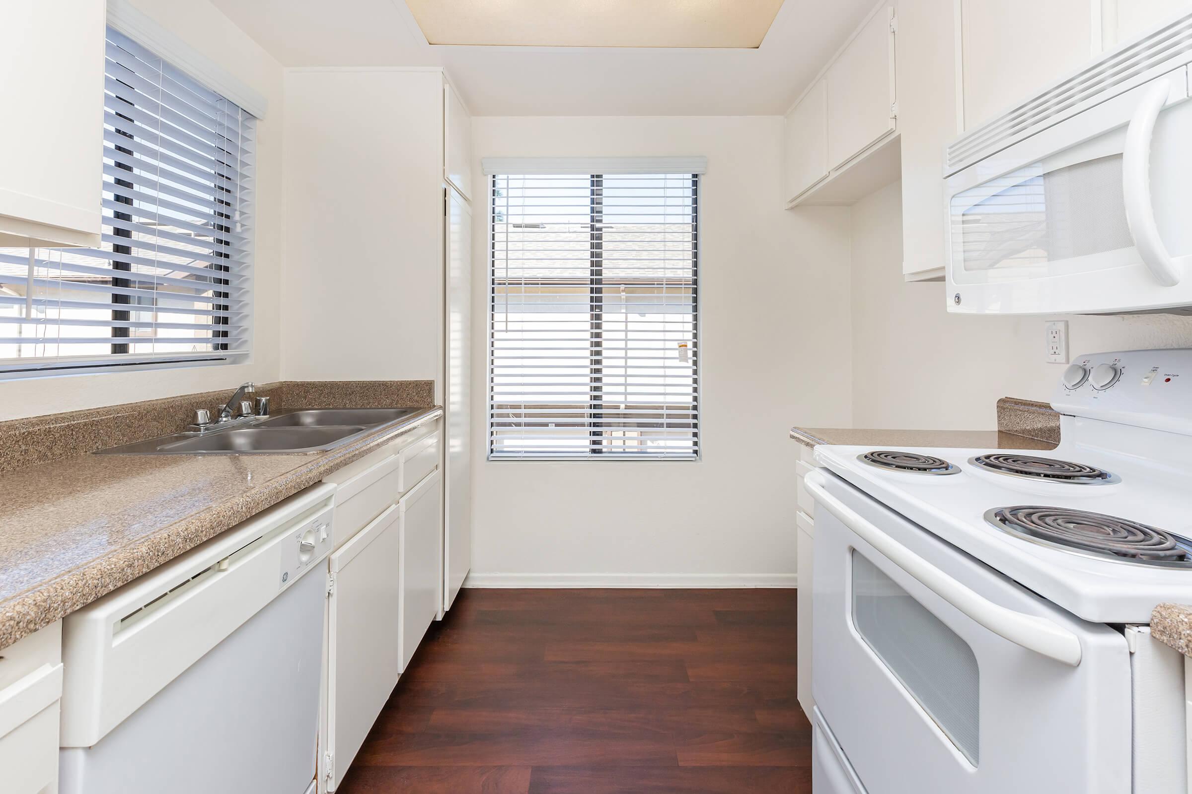 Kitchen with wooden floors