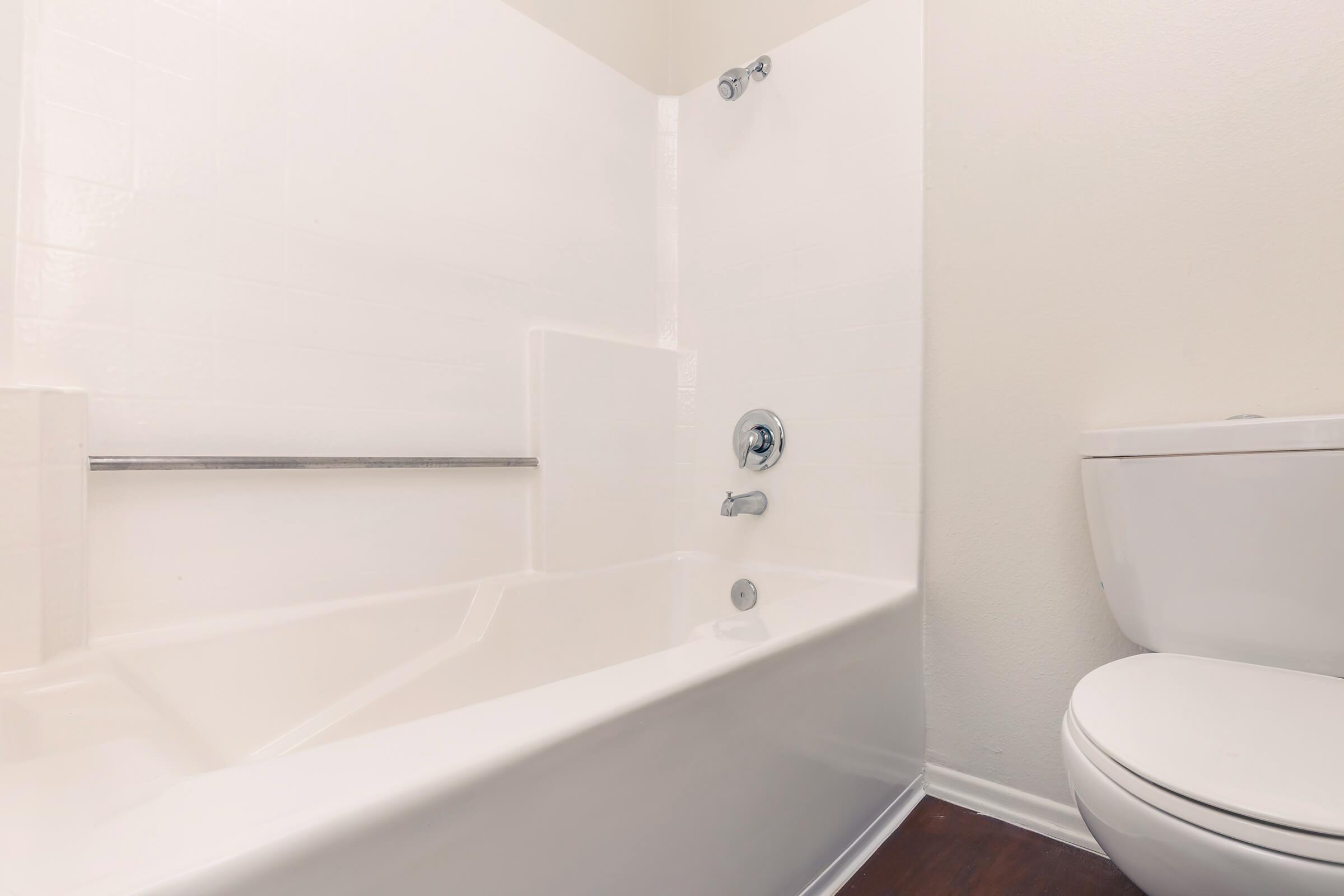 Bathroom with wooden floors