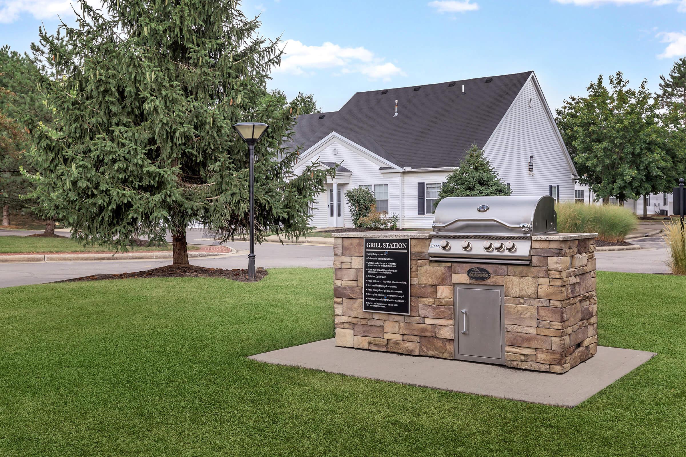 a large lawn in front of a house