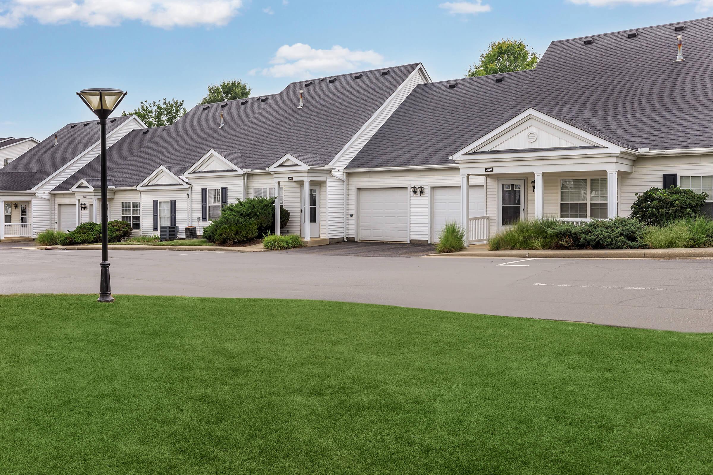 a house with a grass field