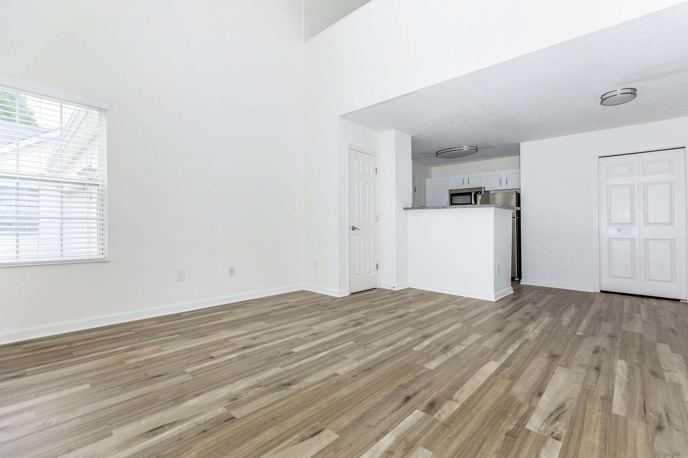 a room with a wooden floor