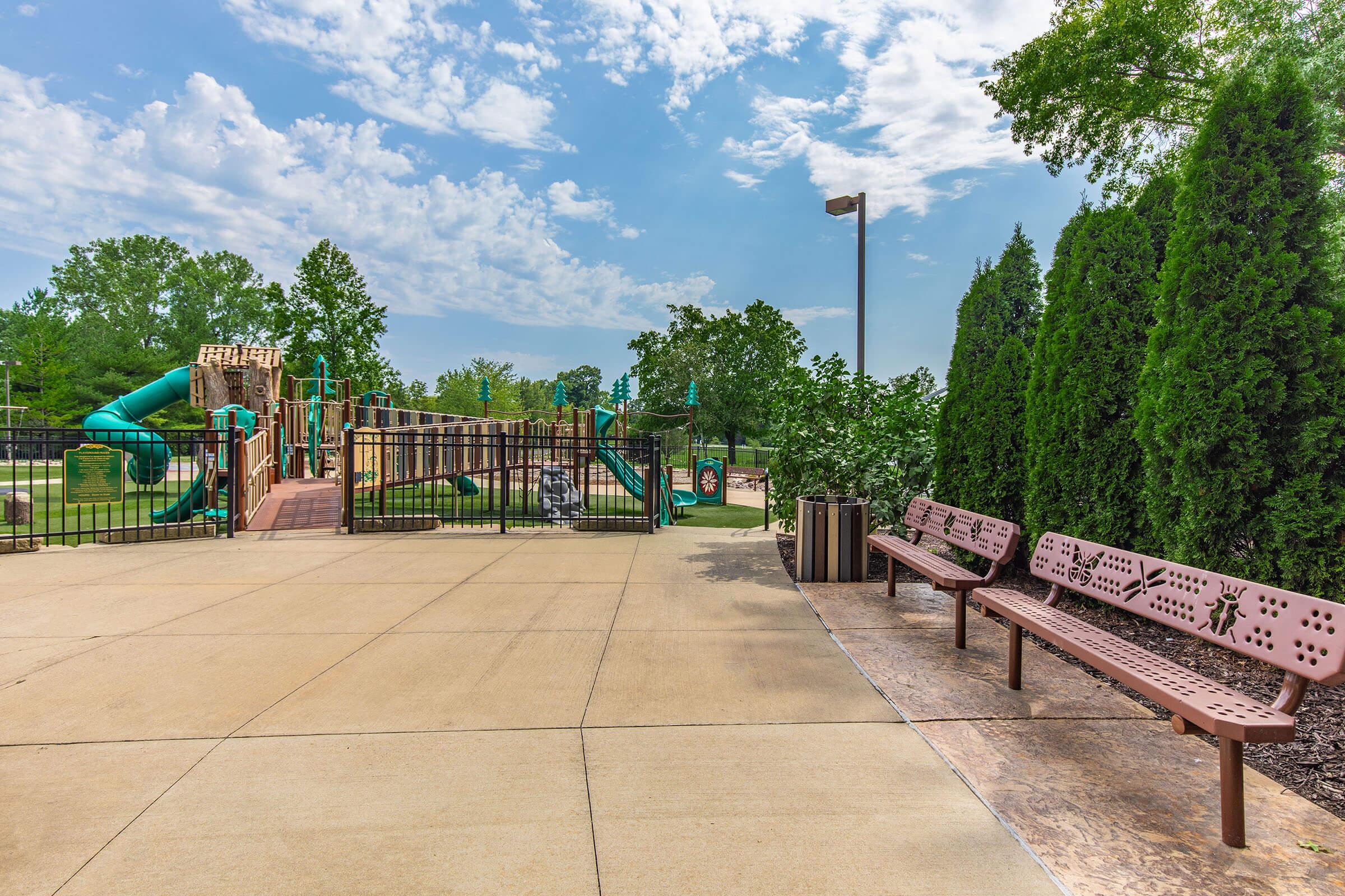 a bench in a park