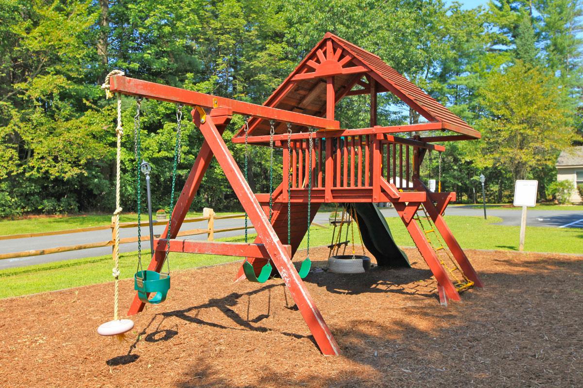 a playground in a park