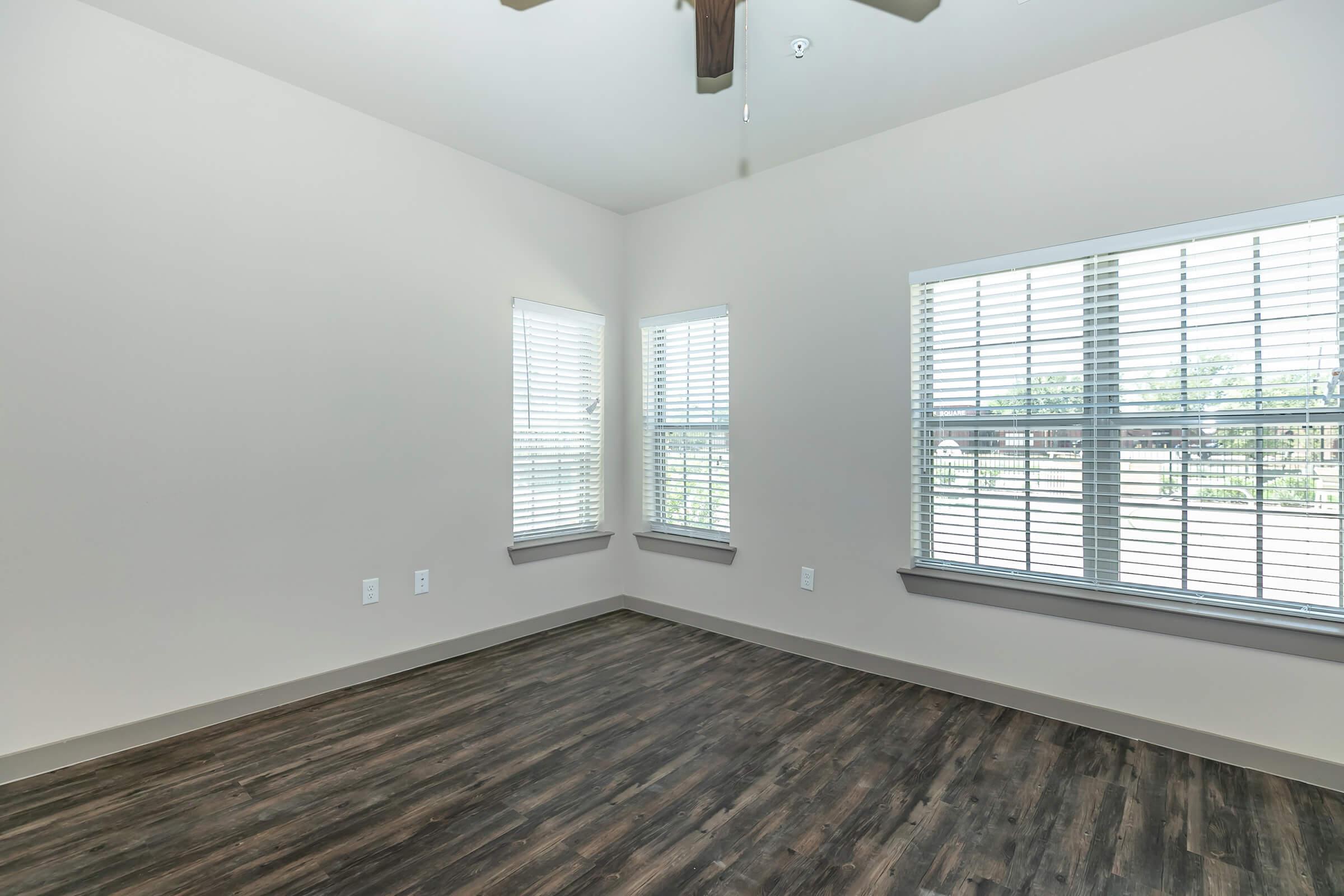 a room with a large window