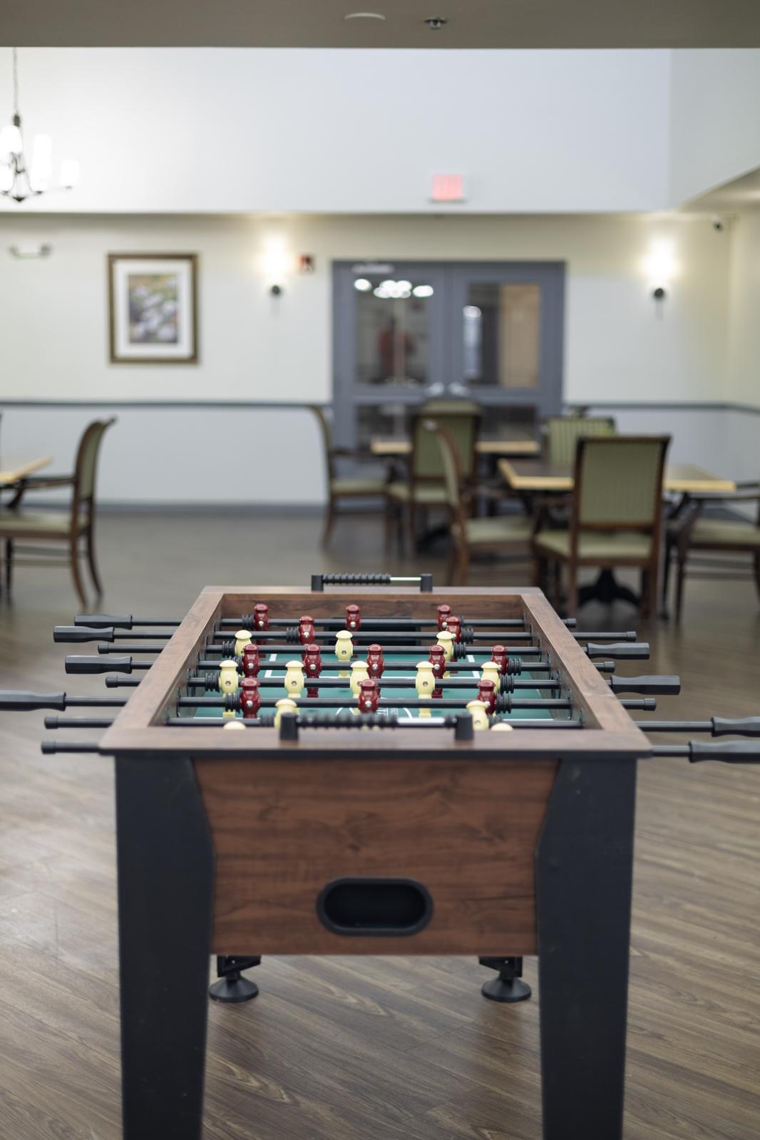 Enjoy a fun game of Foosball with friends