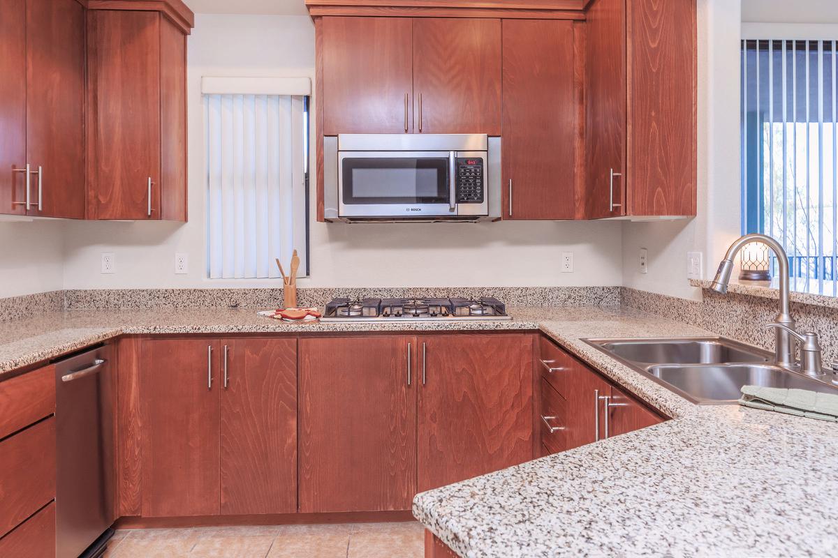 ECHELON AT CENTENNIAL HILLS IN LAS VEGAS HAS DESIGNER KITCHENS WITH STAINLESS STEEL APPLIANCES