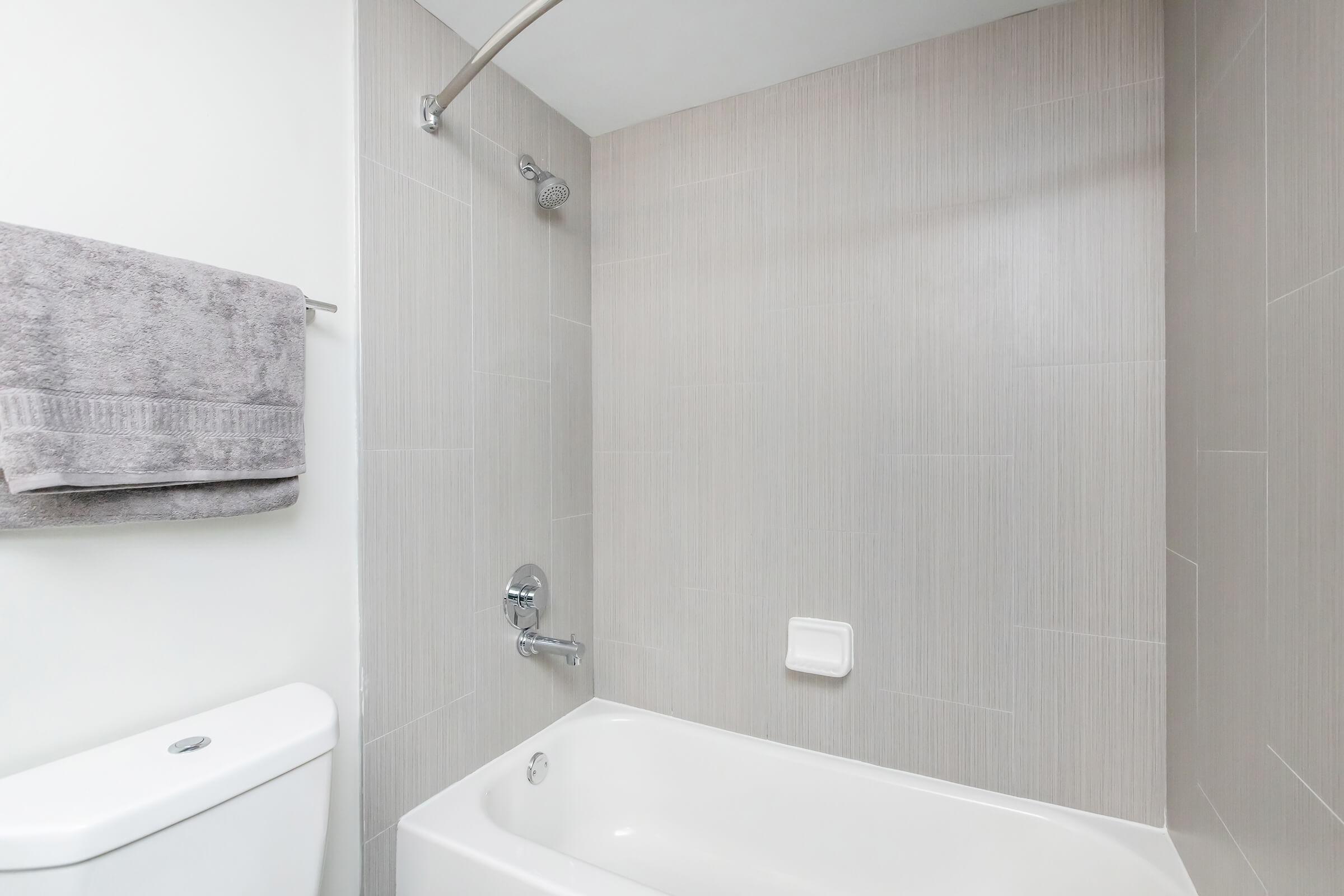 a shower that has a sink and a mirror