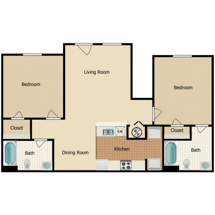 Floor plan image of 2B