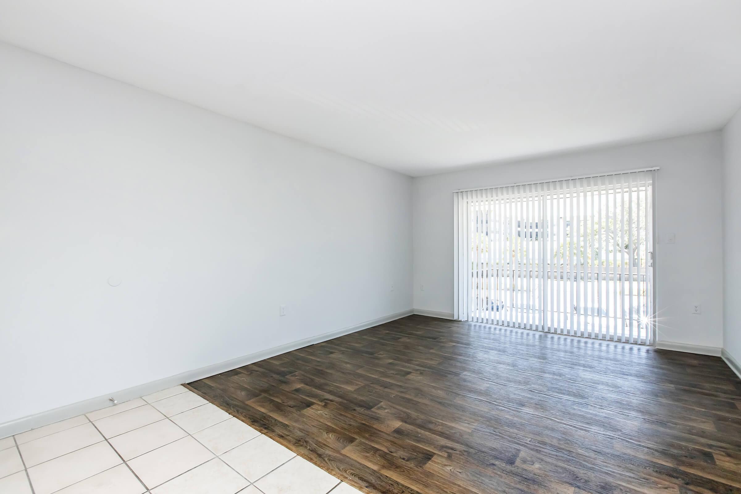 a room with a tiled floor