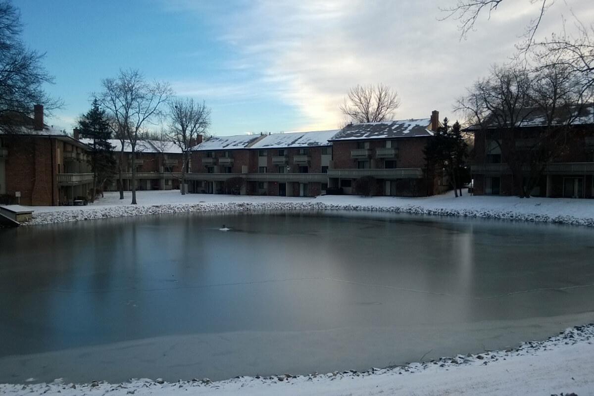 Whispering Hills Apartments in Creve Coeur, MO - Snow.jpg