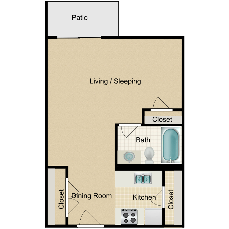 Floor plan image of Studio