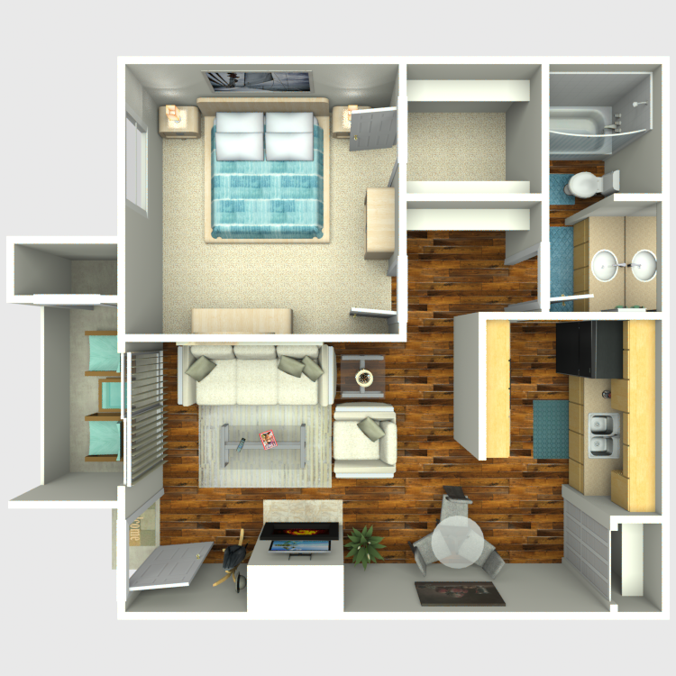 Floor plan image of One Bed