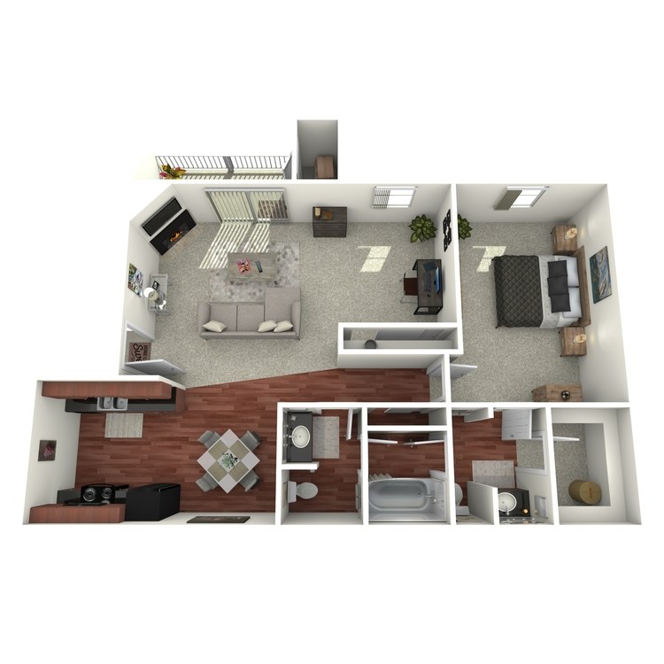 Floor plan image of One Bed with Den