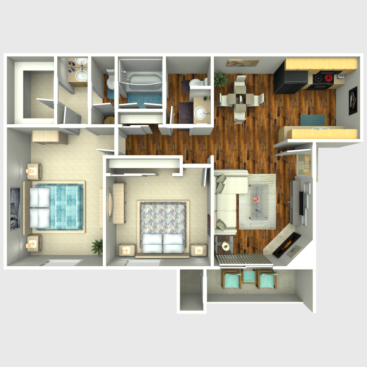 Floor plan image of Two Bed