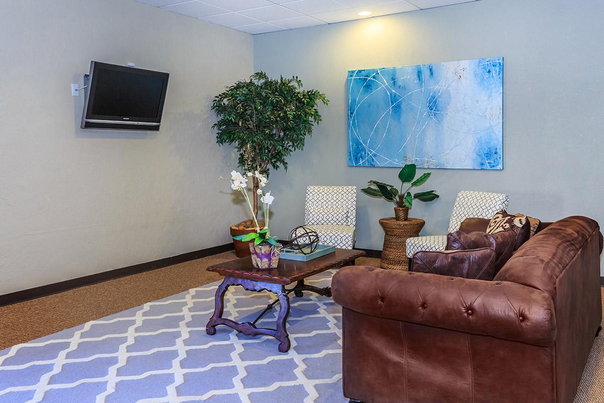 a living room filled with furniture and a rug