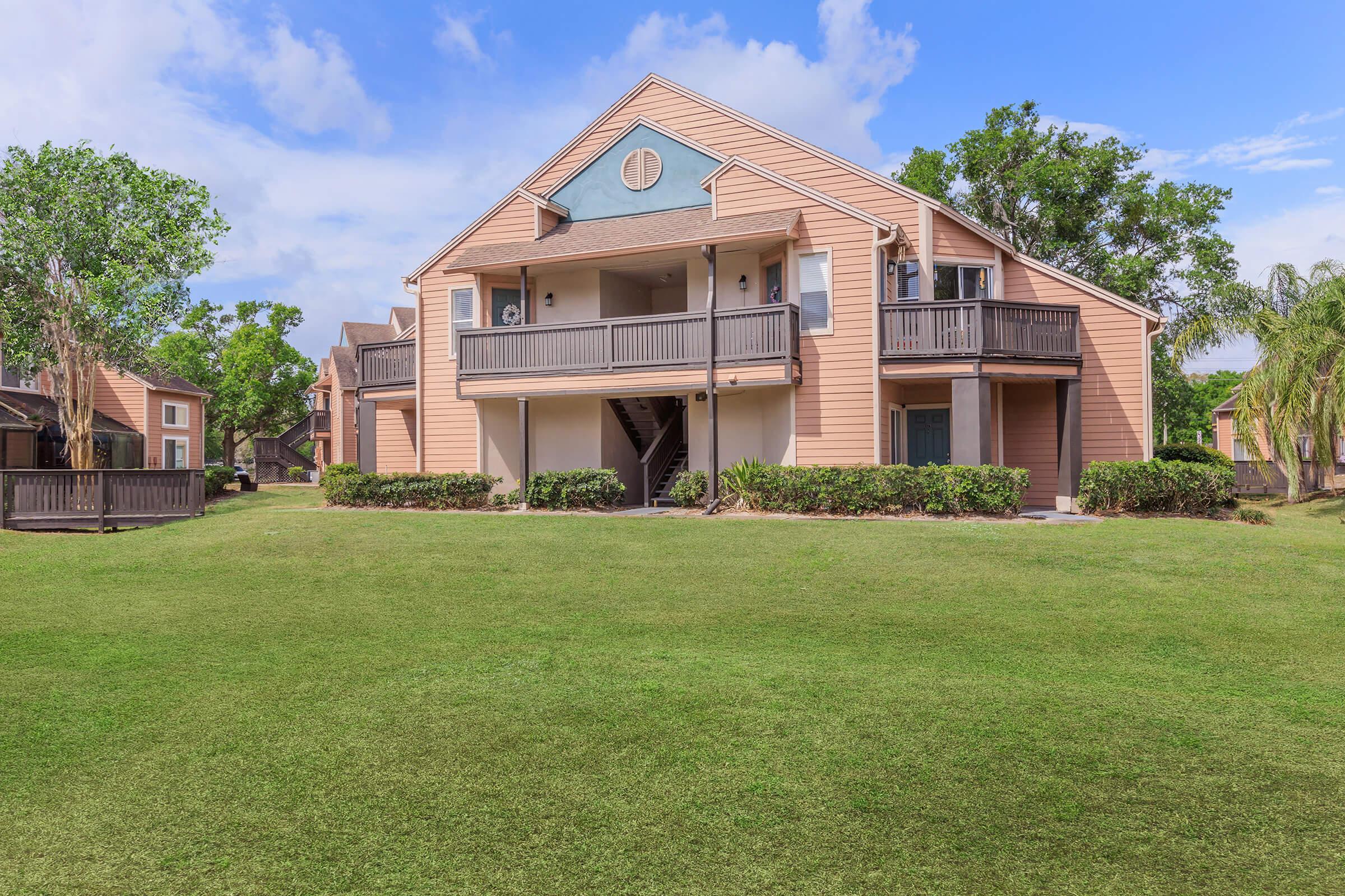 a house with a grass field