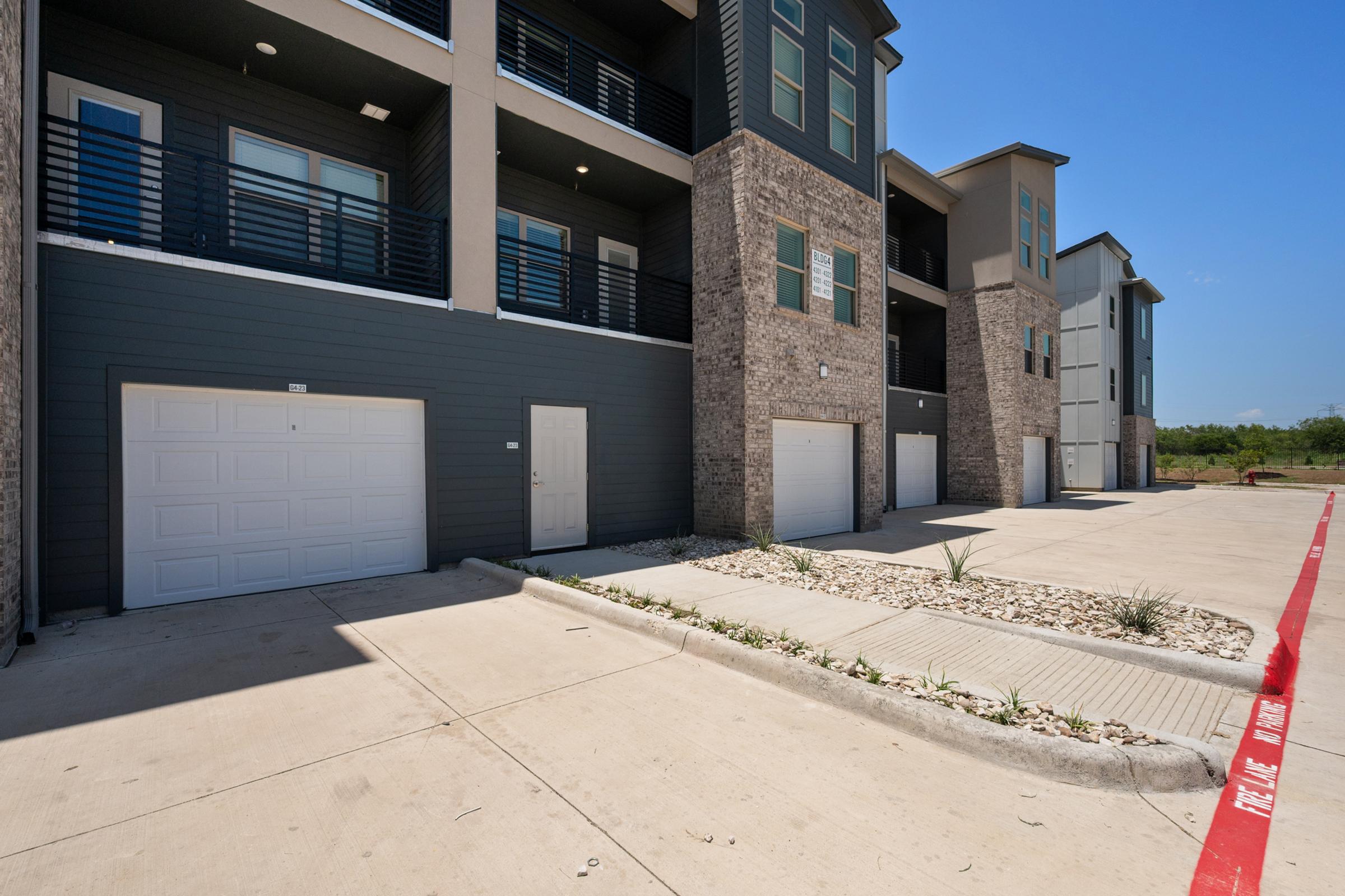 Attached private garage in the A4 Floor Plan with direct access to the home, offering secure parking and convenience.