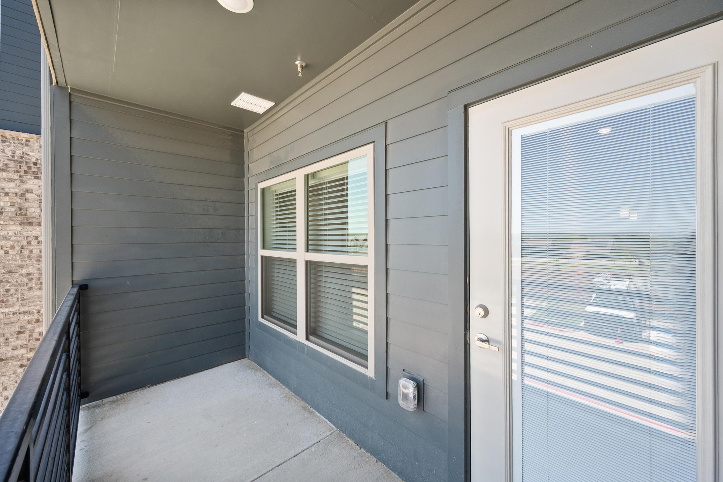 Private patio or balcony in the B2 Floor Plan offering outdoor space for relaxing or entertaining.
