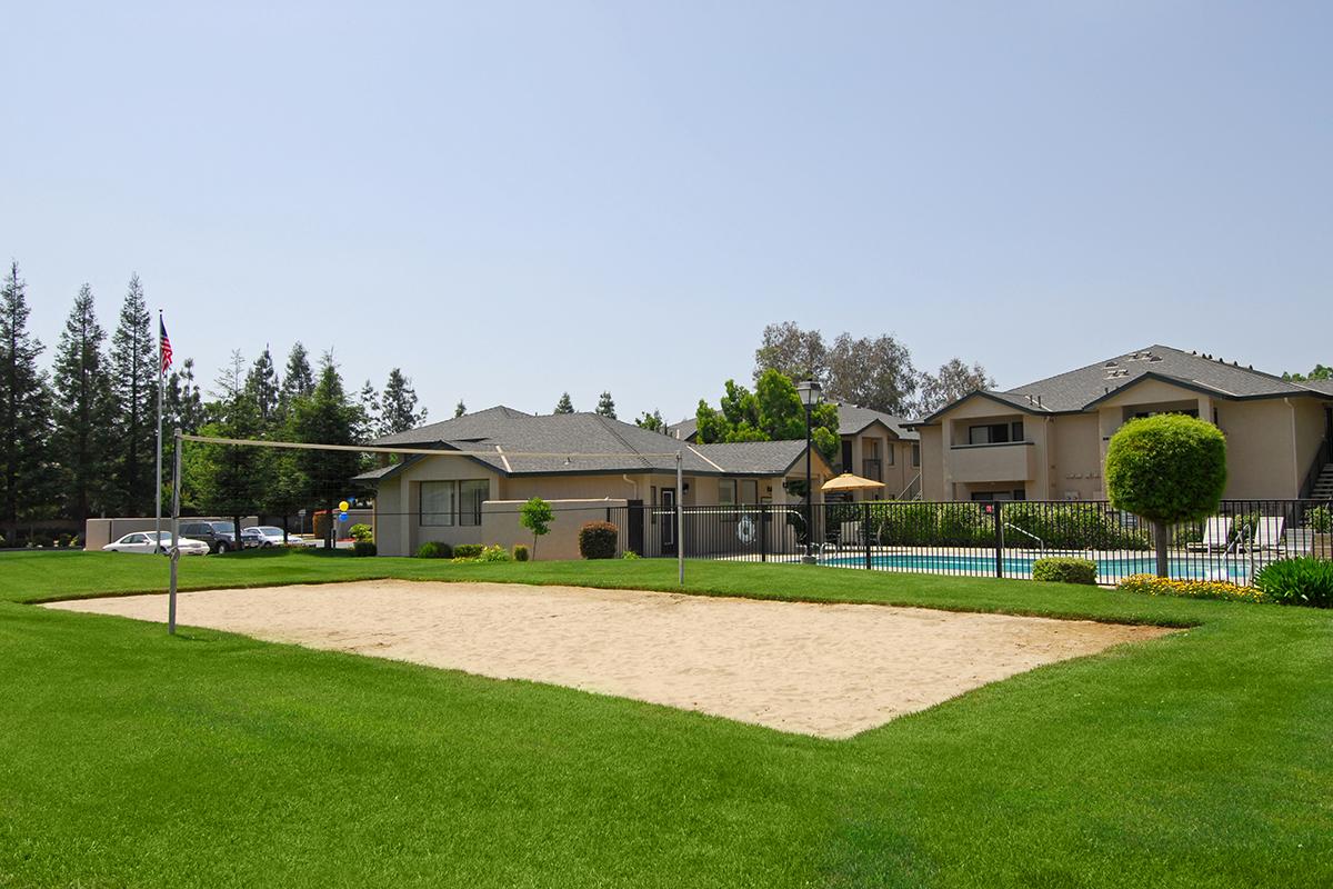 Papillon has a sand volleyball court