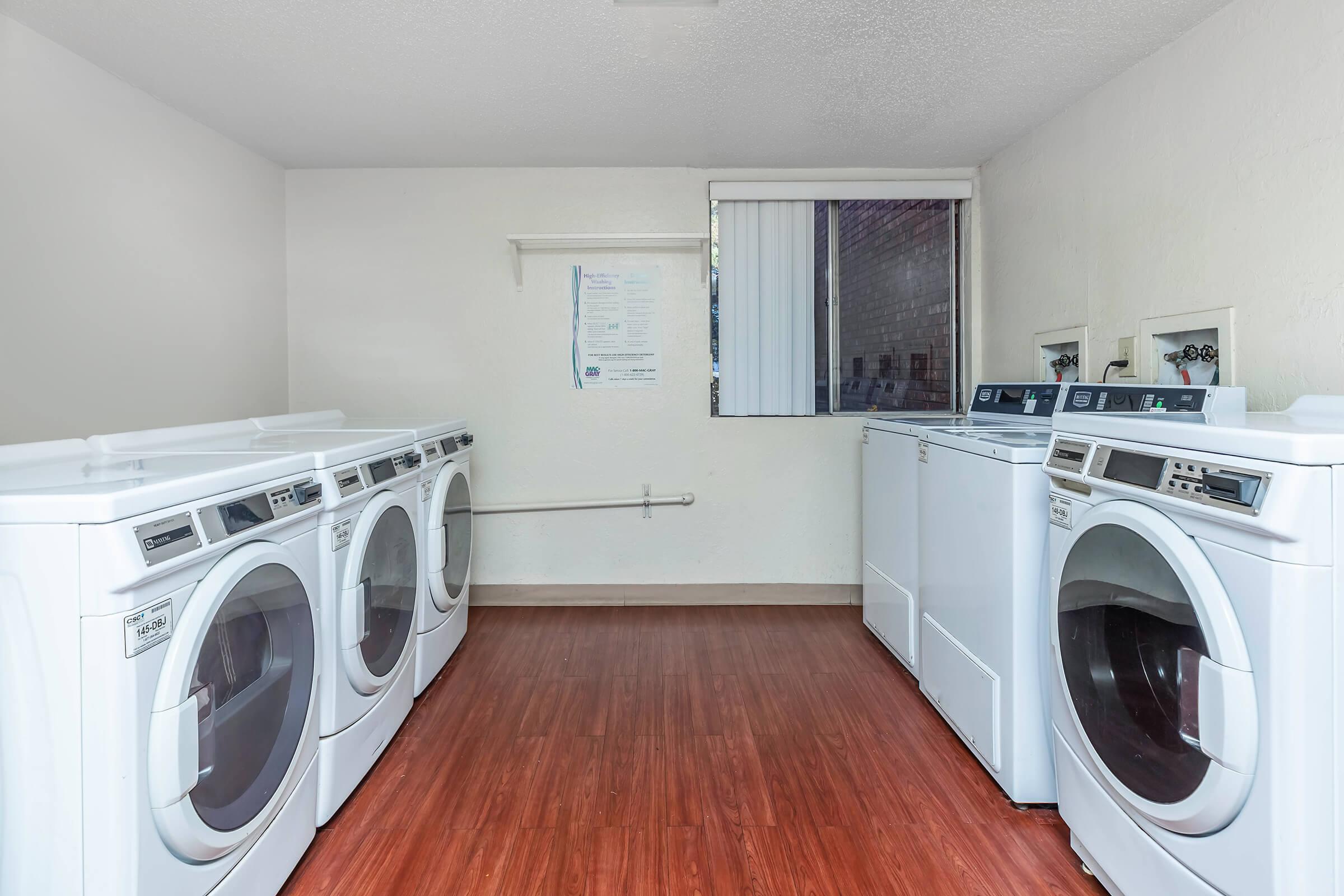 washers and dryers in the community laundry room