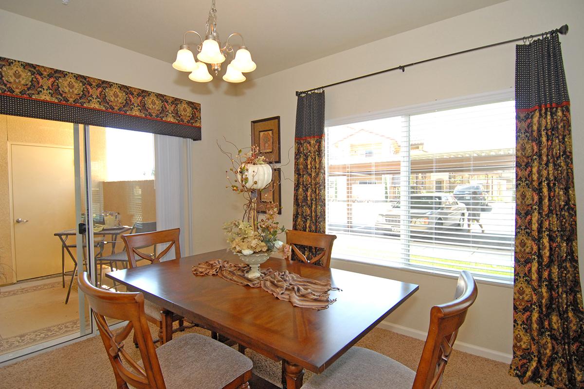 We have open dining areas at Villa Siena Apartments