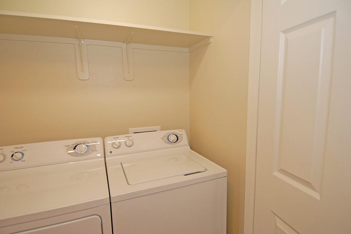 We have full size washer-dryers at Villa Siena Apartments