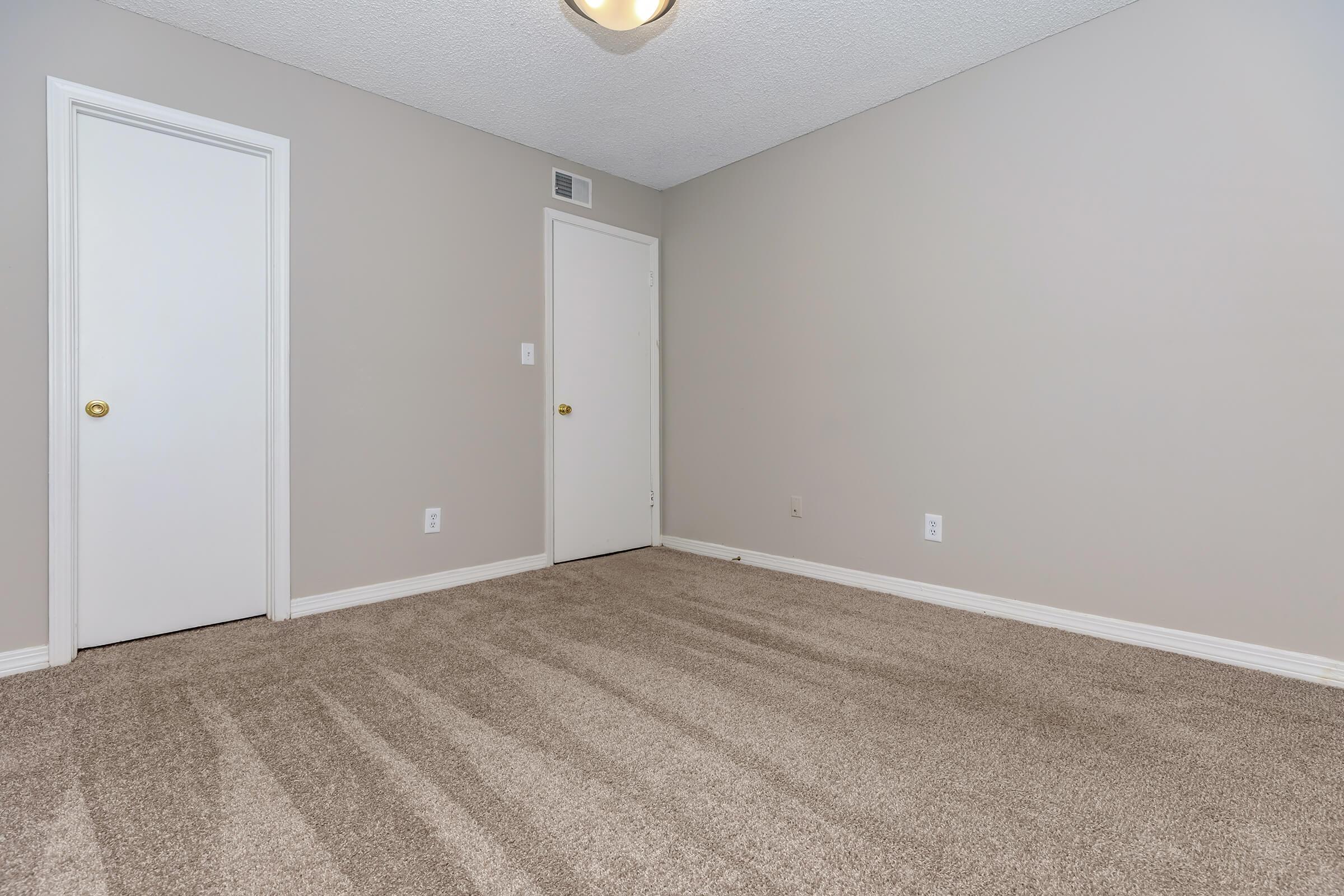 a double door in a room