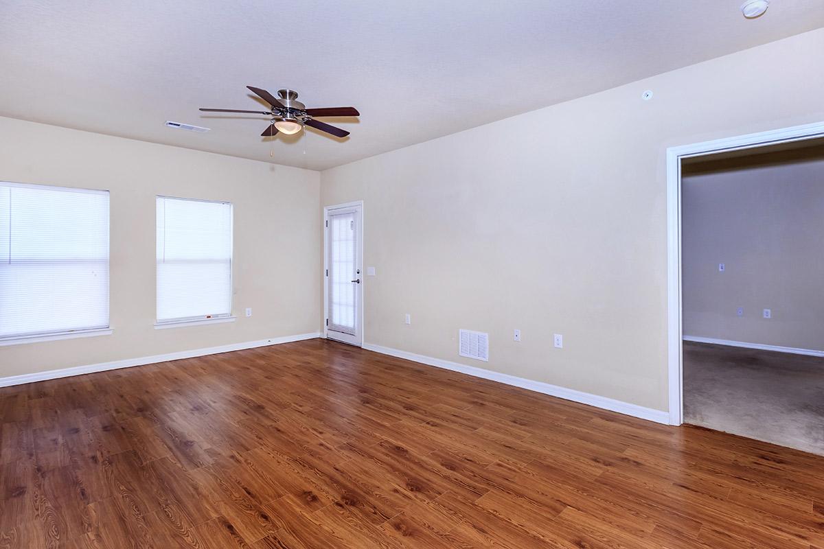 a room with a wood floor