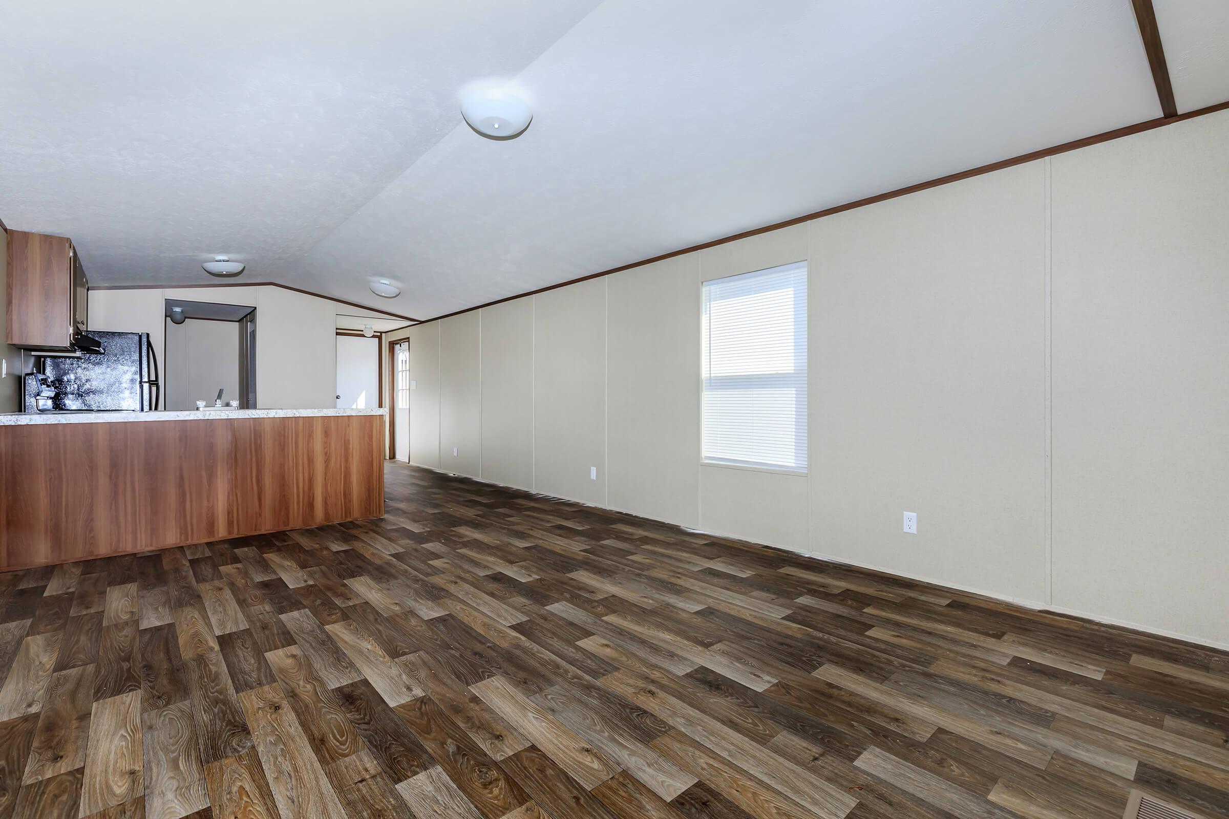 a room with a wooden floor