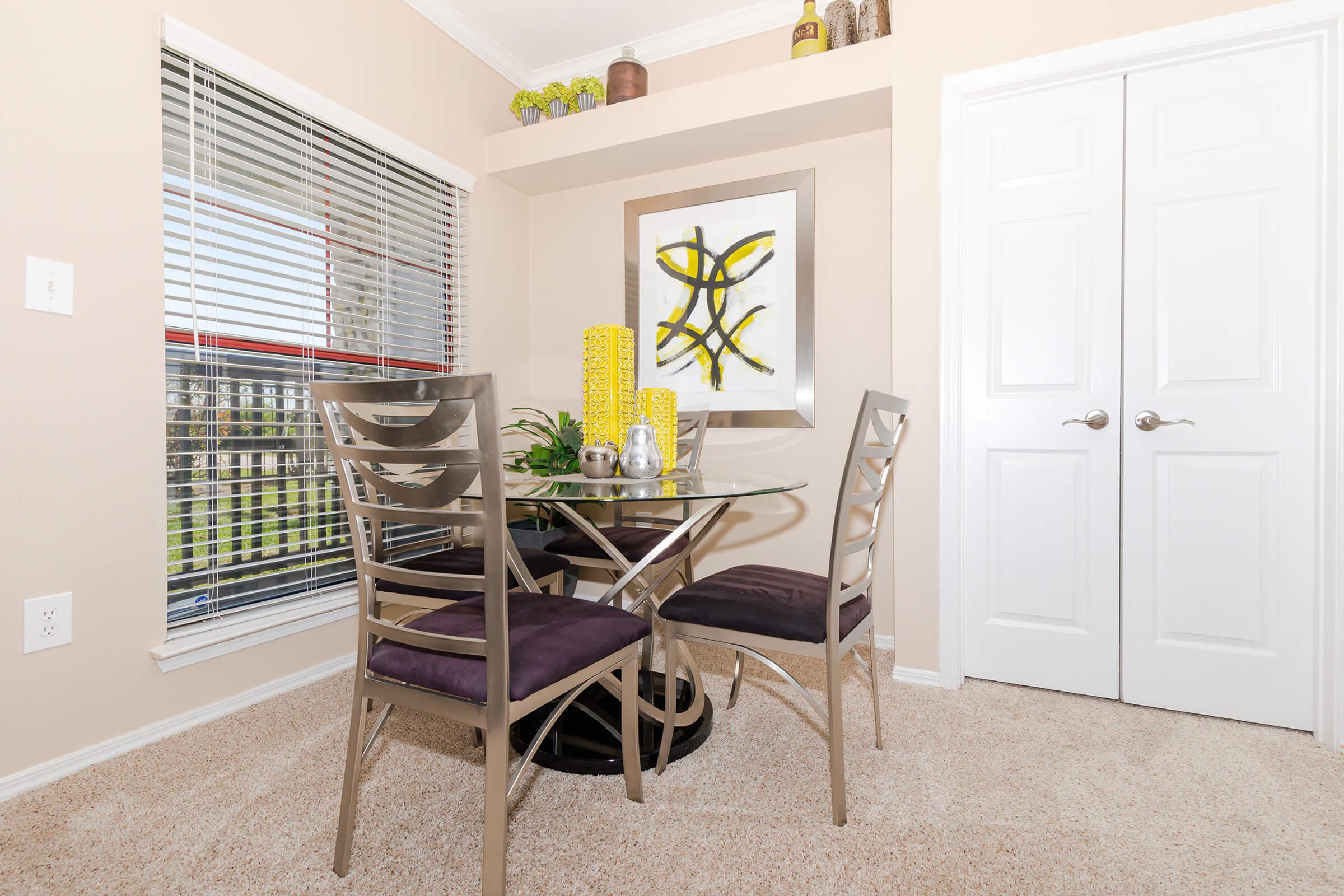 furnished dining room