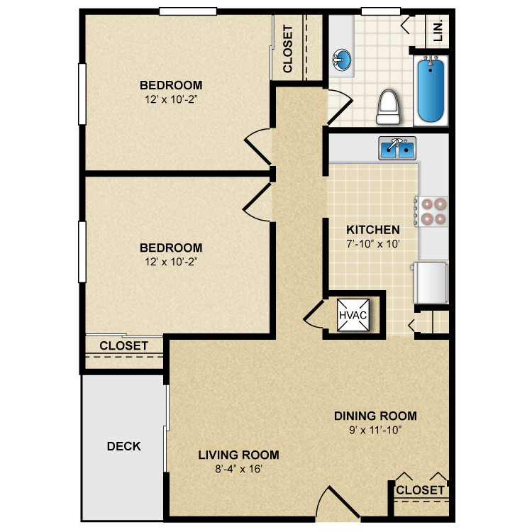 Floor plan image of B1 2 Bed