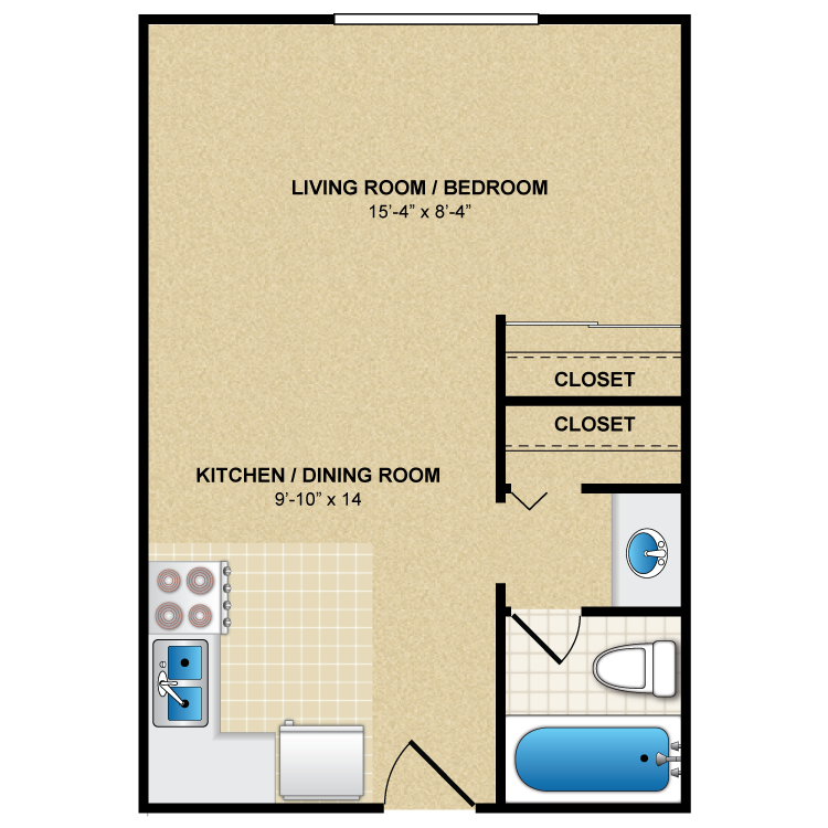 Floor plan image of Studio 1