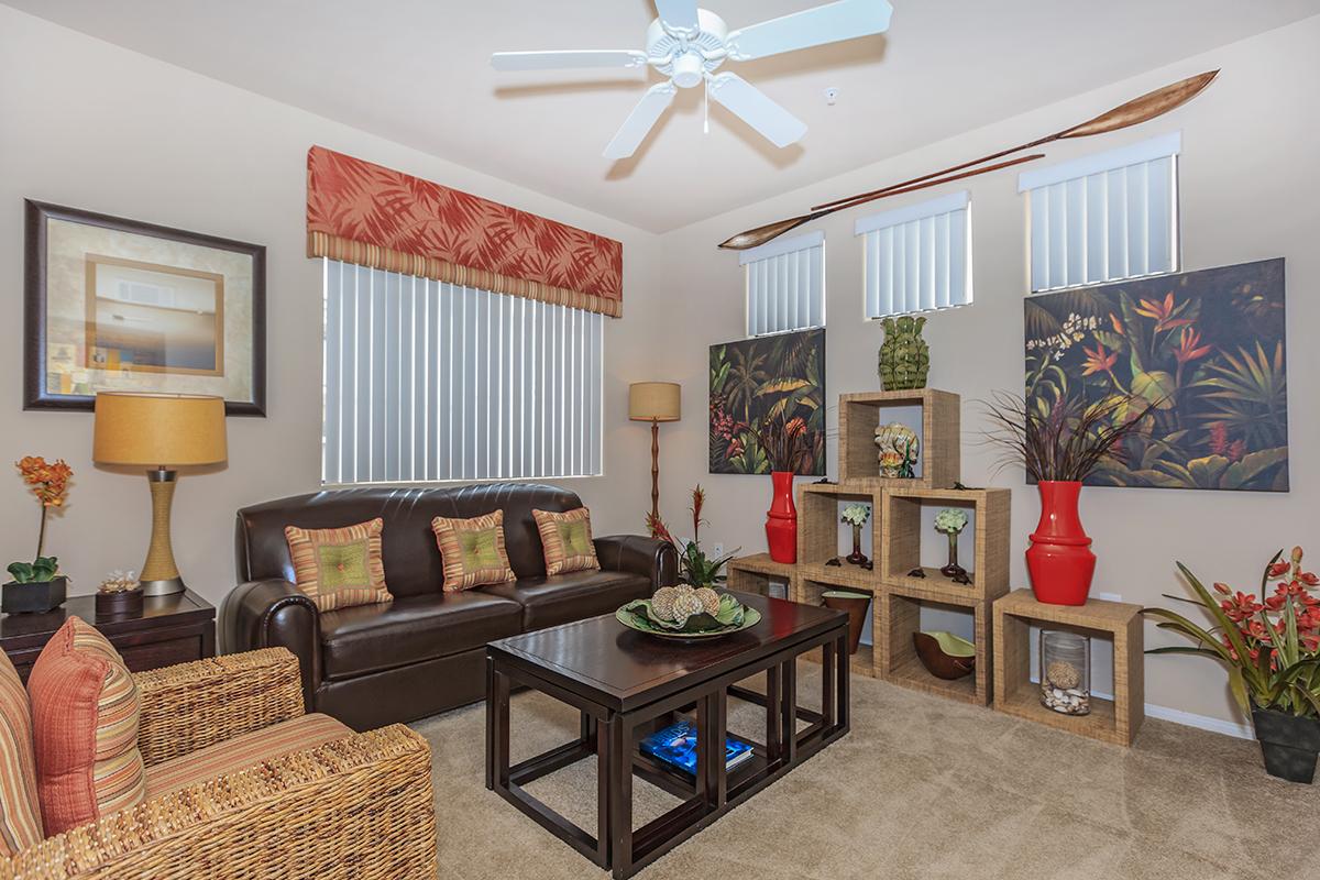 Ceiling Fans and Carpeted Floors in Homes at The Preserve Apartments