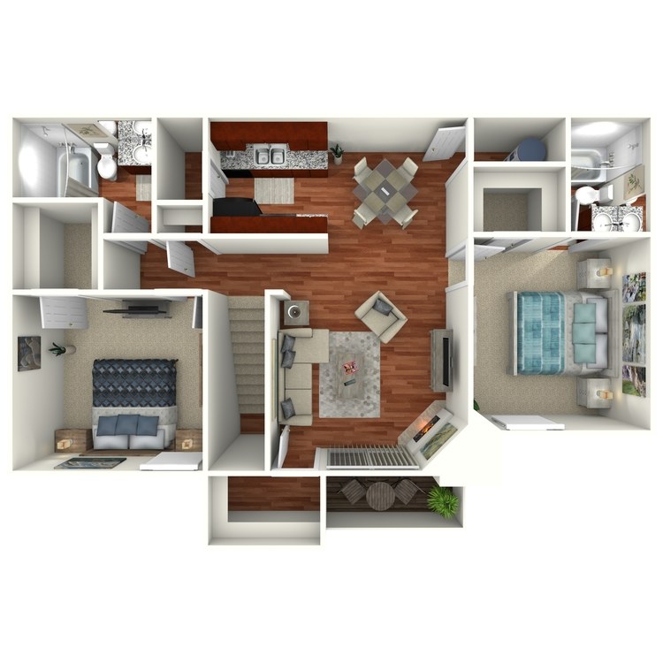 Floor plan image of The Magnolia Upstairs