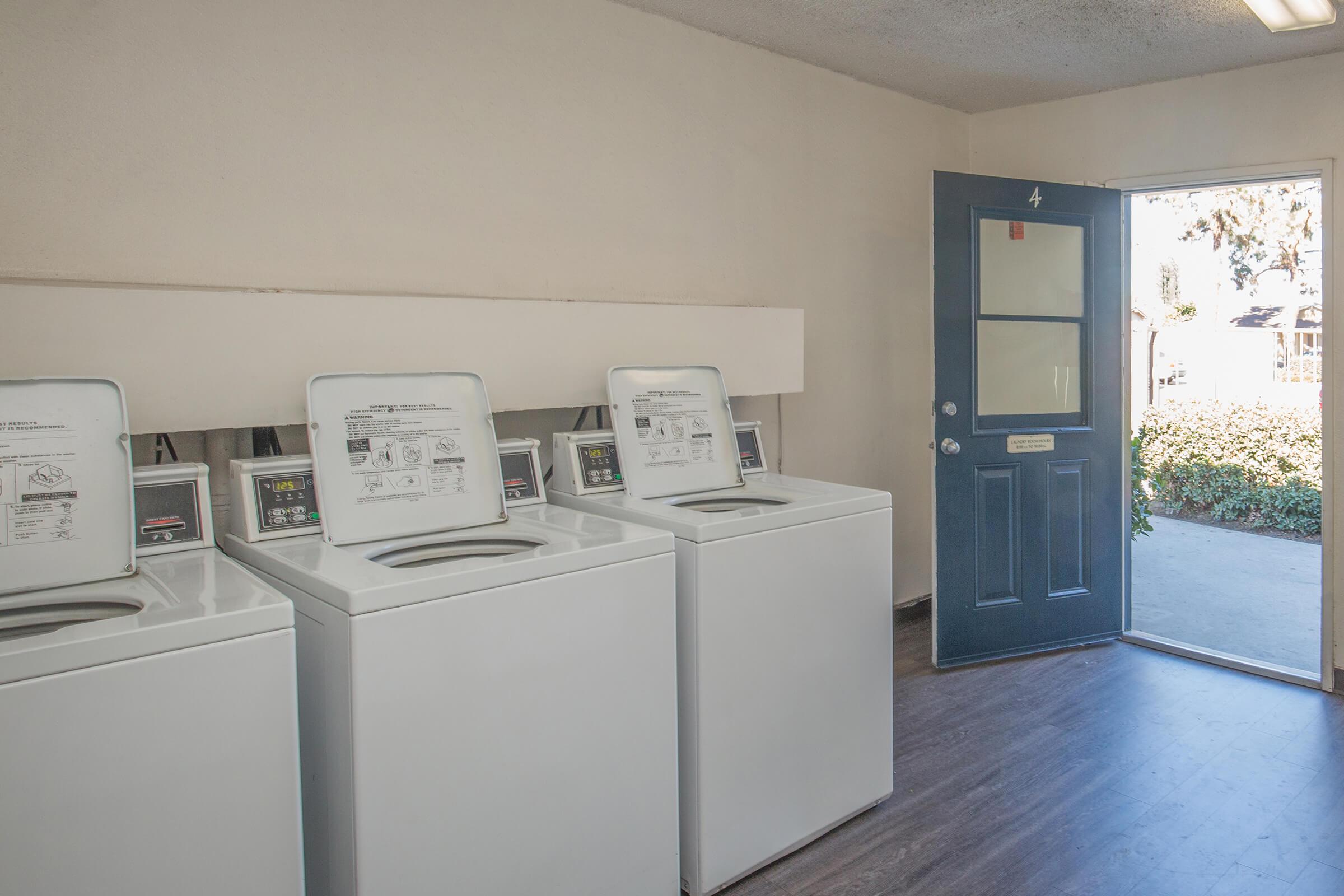 Washers in the community laundry room