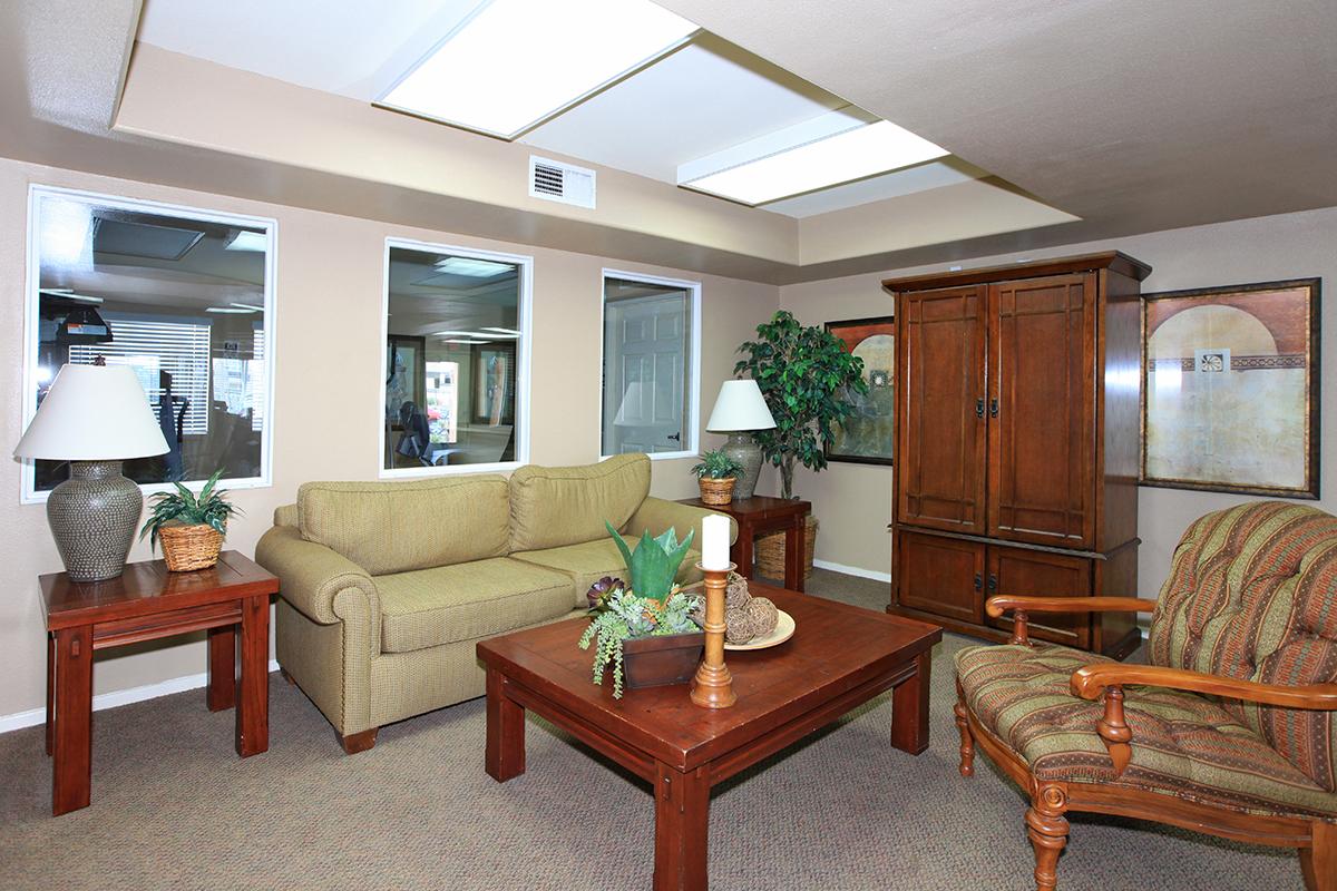 The community room filled with furniture