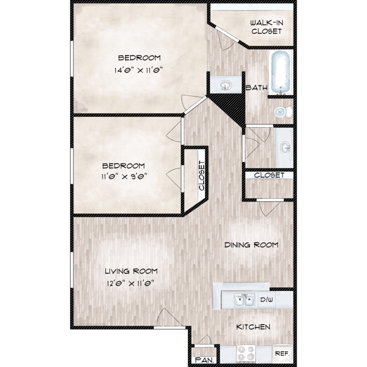 2 Bedroom Rental – 1100 Graham Drive, Tomball, TX, 77375