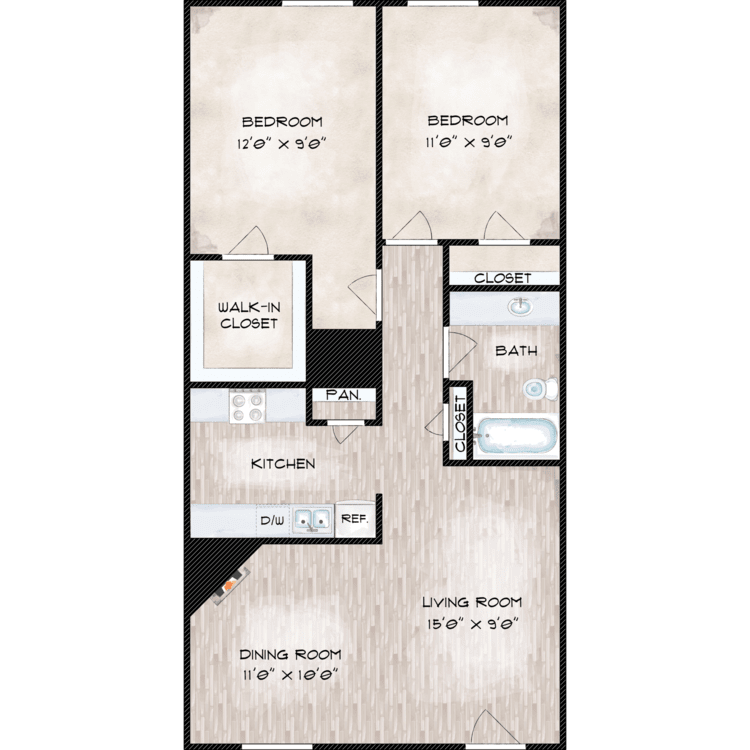 2 Bedroom Rental – 1100 Graham Drive, Tomball, TX, 77375