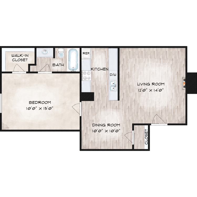 1 Bedroom Rental – 1100 Graham Drive, Tomball, TX, 77375