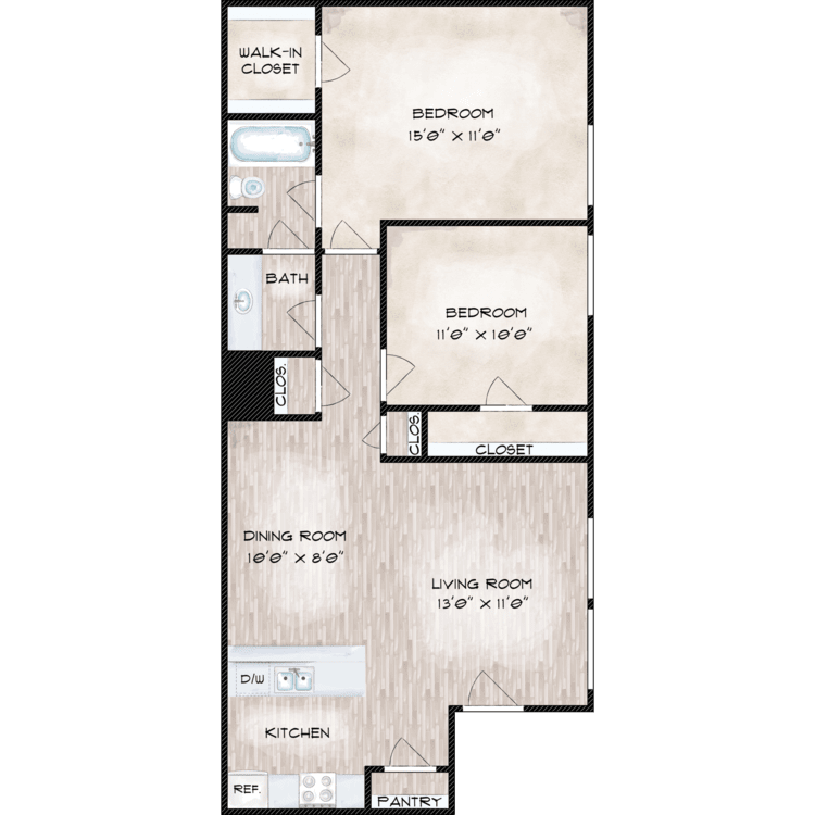 2 Bedroom Rental – 1100 Graham Drive, Tomball, TX, 77375