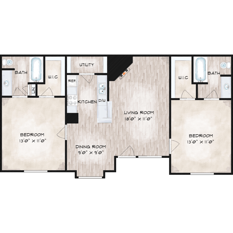 2 Bedroom Rental – 1100 Graham Drive, Tomball, TX, 77375