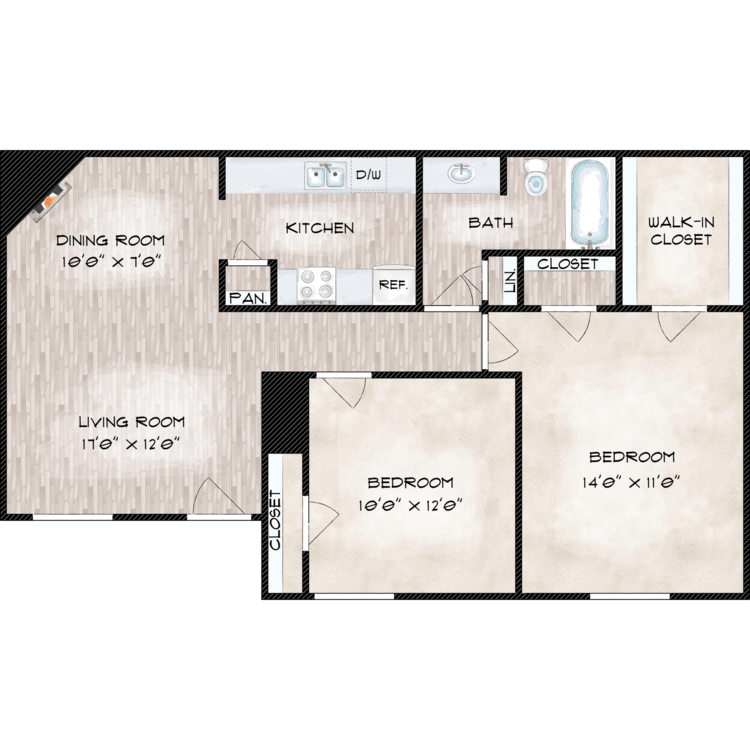 2 Bedroom Rental – 1100 Graham Drive, Tomball, TX, 77375