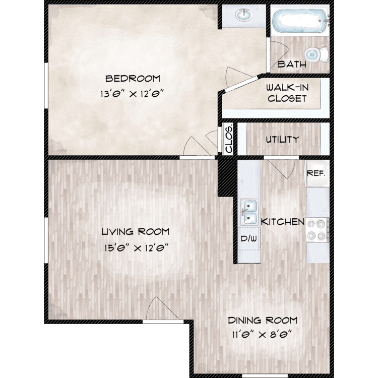 1 Bedroom Rental – 1100 Graham Drive, Tomball, TX, 77375