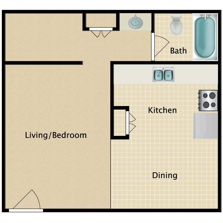 Floor plan image of Studio AE