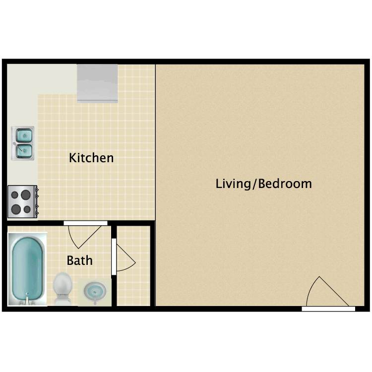 Floor plan image of Studio F